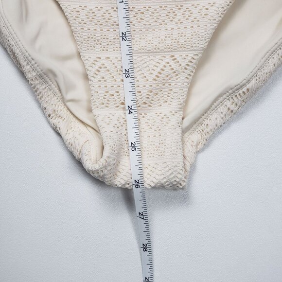 Andie Swim The Hydra One Piece Women’s Size Small Vanilla Crochet Lace Swimsuit - Picture 6 of 16